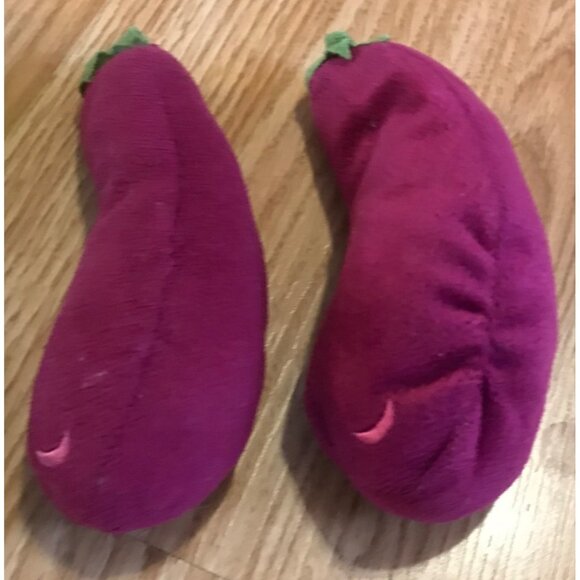 Plush Vegetable Toy Set For Kids Carrots, Leek, Eggplant, Pepper Mushroom - Picture 3 of 7